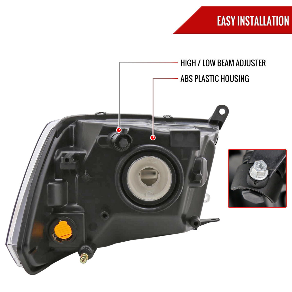 Spec-D 10-18 Dodge Ram/ 19-24 Ram Classic Headlights Dual Style Smoked