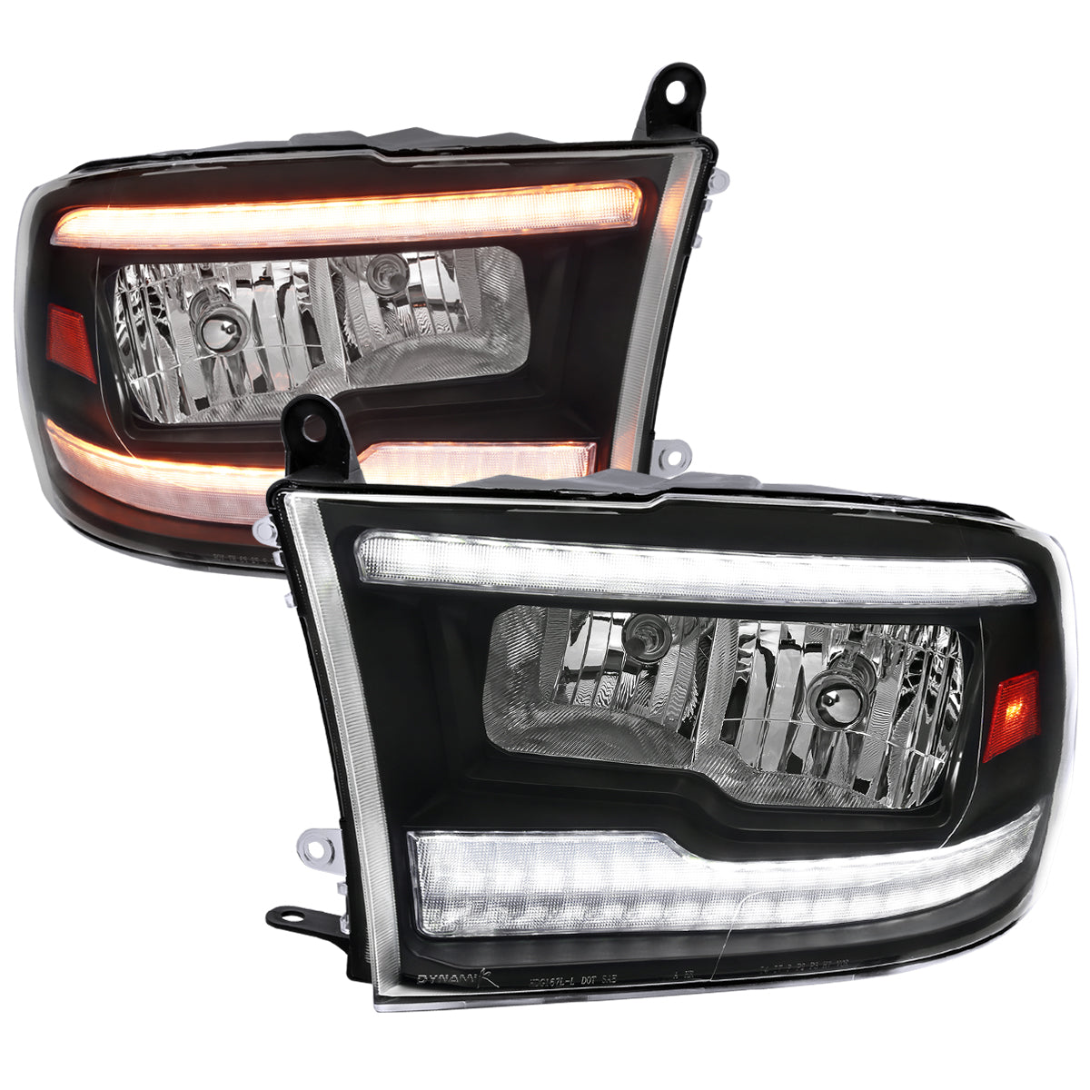 Spec-D 09-18 Ram 1500/10-18 Ram 2500 3500 Sequetial Headlights Black