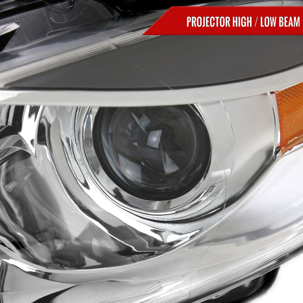 Spec-D 13-16 Dodge Dart Headlights OEM Style High/Low Beam Chrome