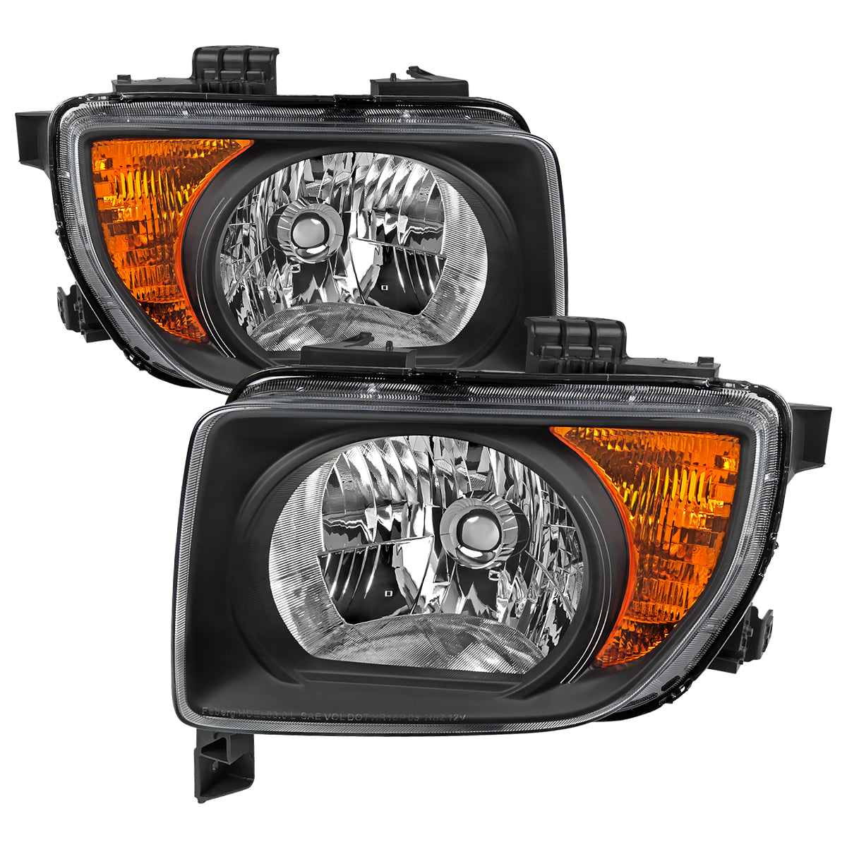 Spec-D 03-08 Honda Element Headlights OEM Style Black/Clear