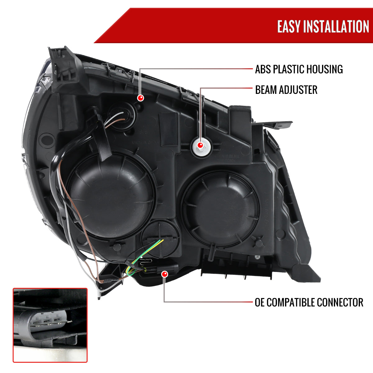 Spec-D 10-15 Equinox Driver Headlight OEM Chrome Replacement