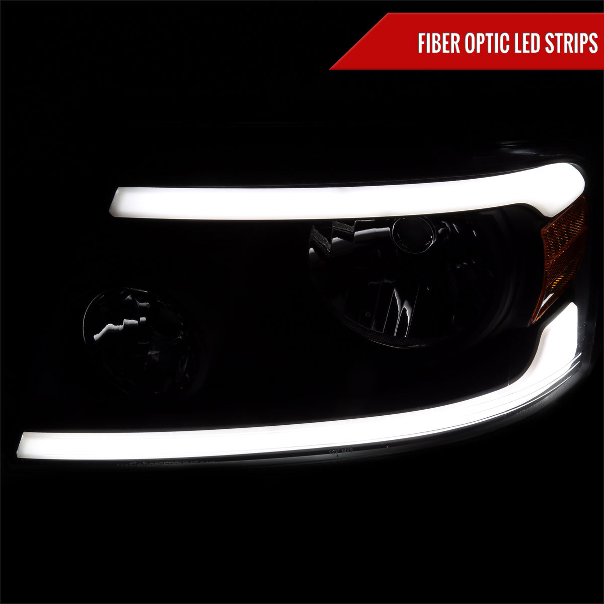 Spec-D 04-08 F-150/06-08 Lincoln Mark LT Headlights LED Strip Black