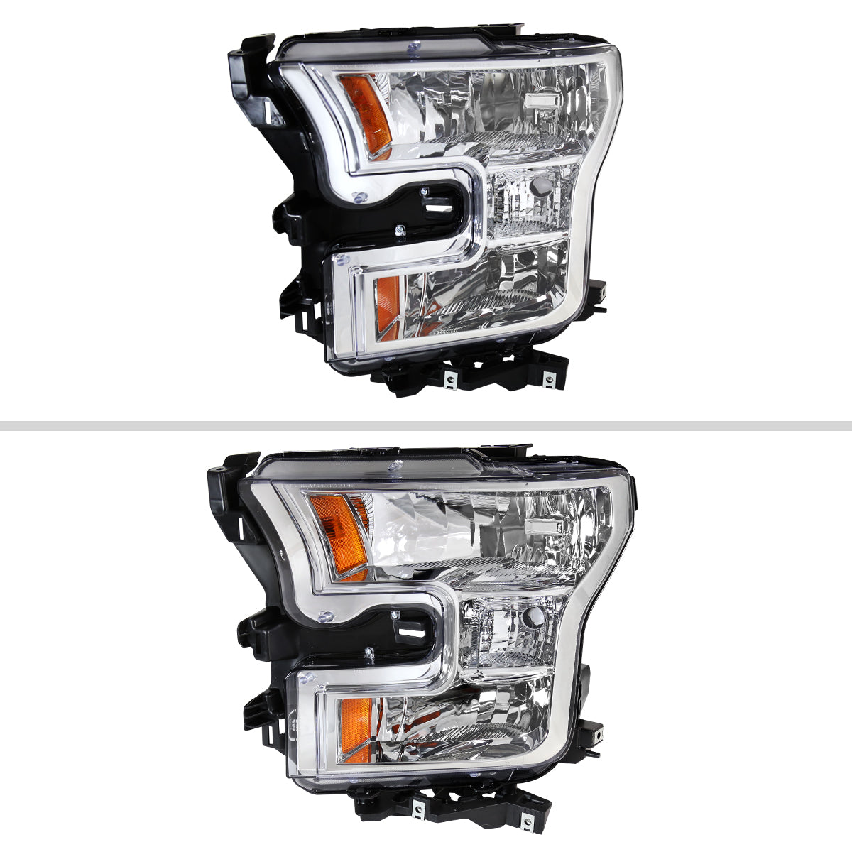 Spec-D 15-17 Ford F-150 Replacement Headlights OEM Style Chrome