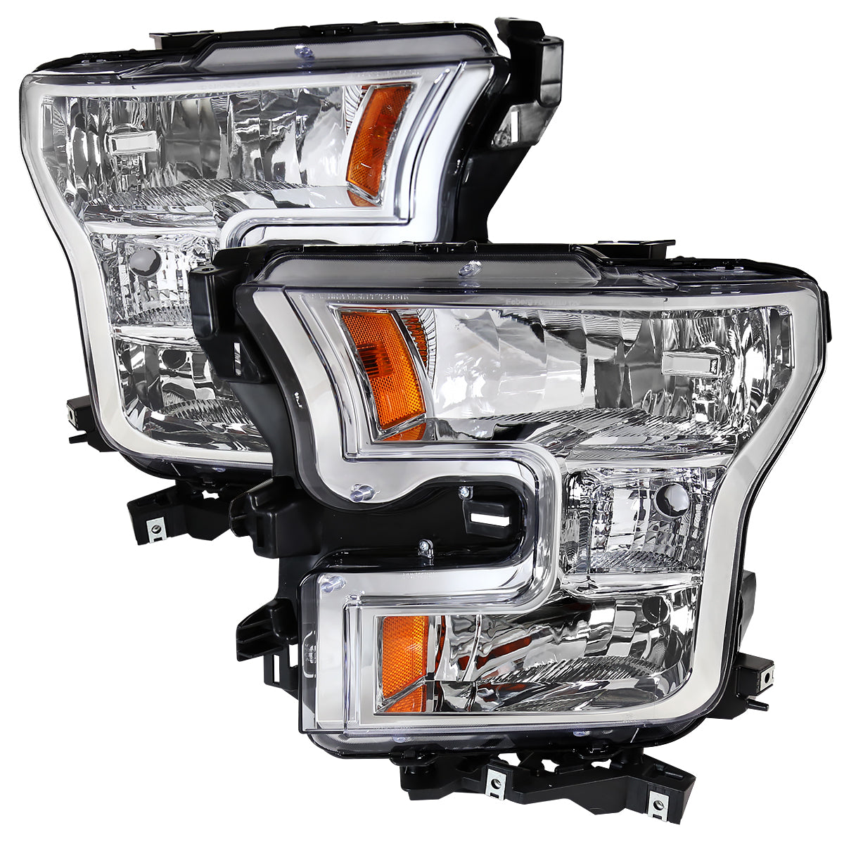 Spec-D 15-17 Ford F-150 Replacement Headlights OEM Style Chrome