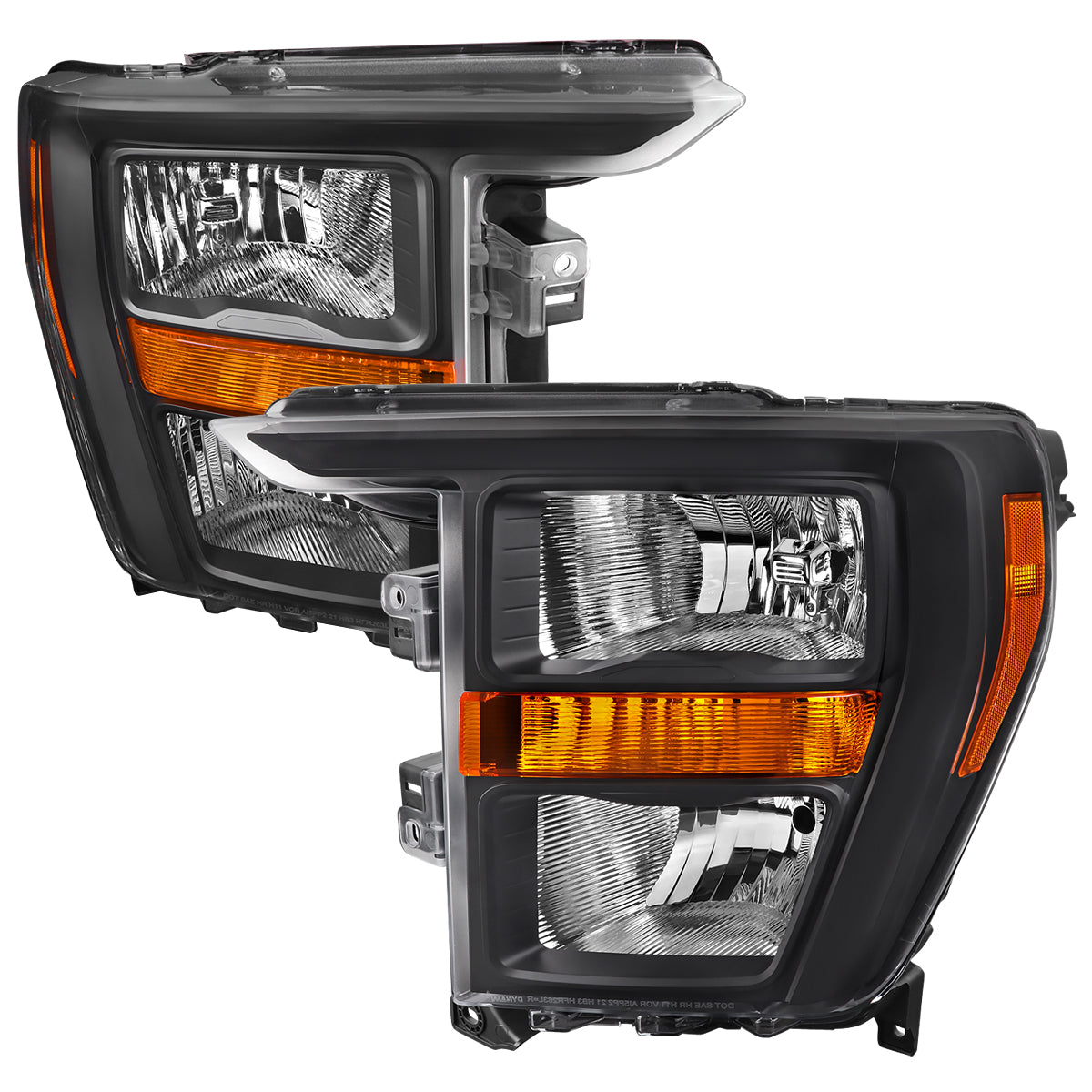 Spec-D 21-23 Ford F-150 Headlights OEM Style Halogen Black/Clear