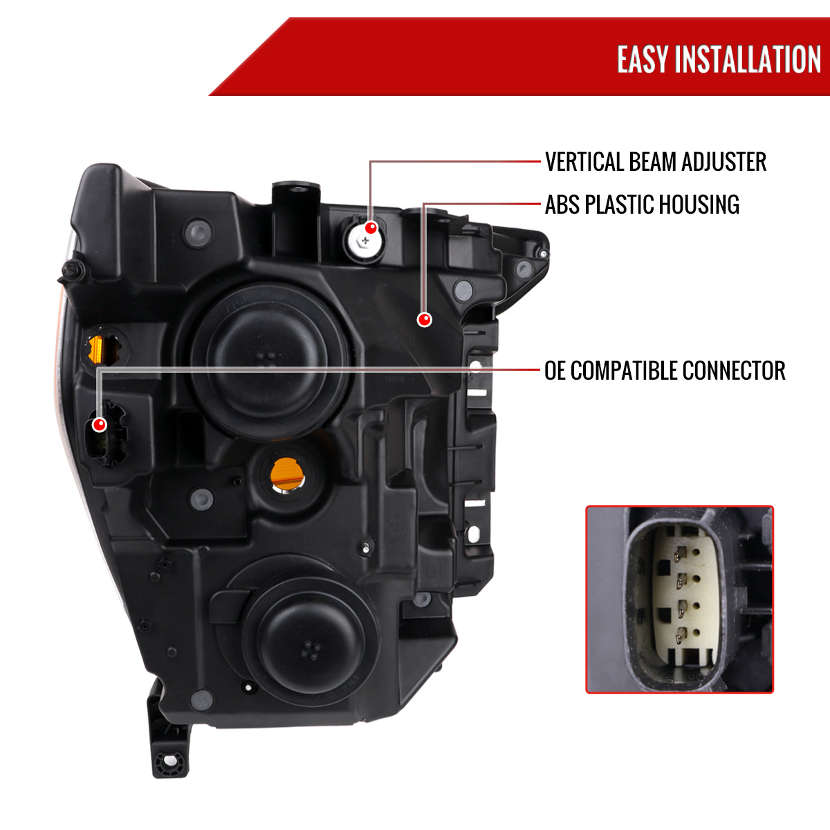 Spec-D 21-23 Ford F-150 Headlights OEM Style Black Smoked.