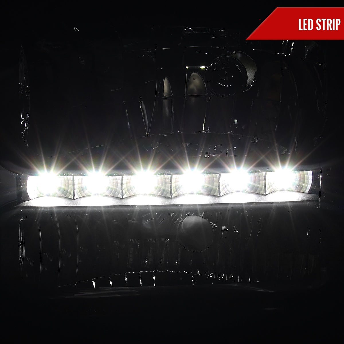 Spec-D 05-07 F250/F350/F450/F550/Excursion SMD LED Headlights Black