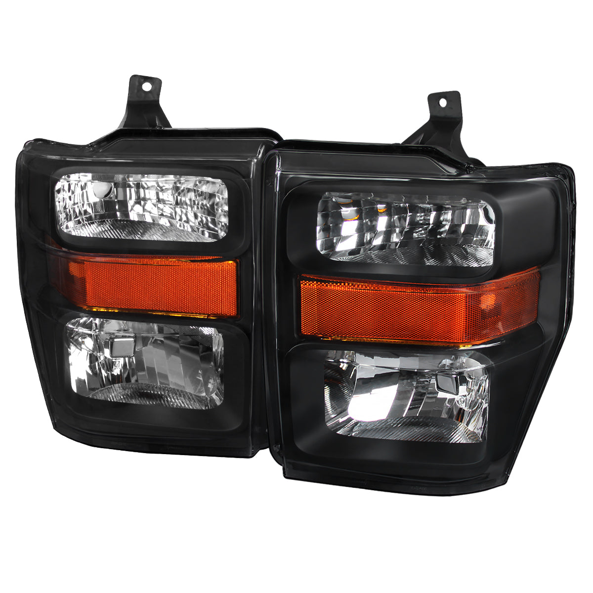 Spec-D 08-10 Ford F-250 F-350 F-450 F-550 Headlights Projector Black