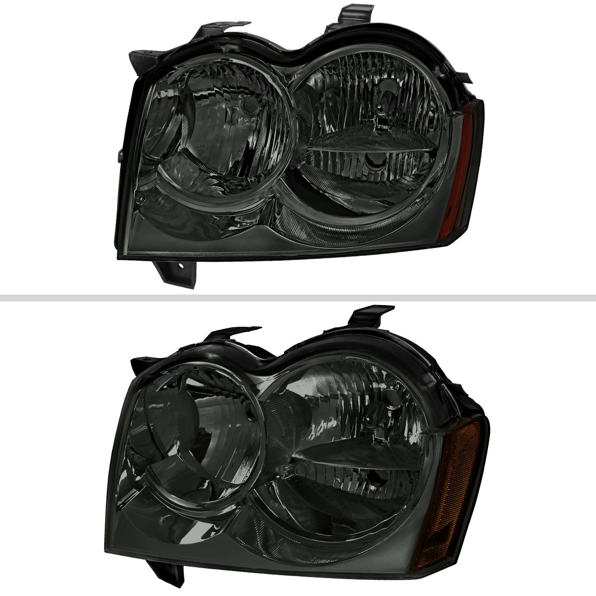 Spec-D 05-07 Jeep Grand Cherokee OE Style Chrome/ Smoked Headlights