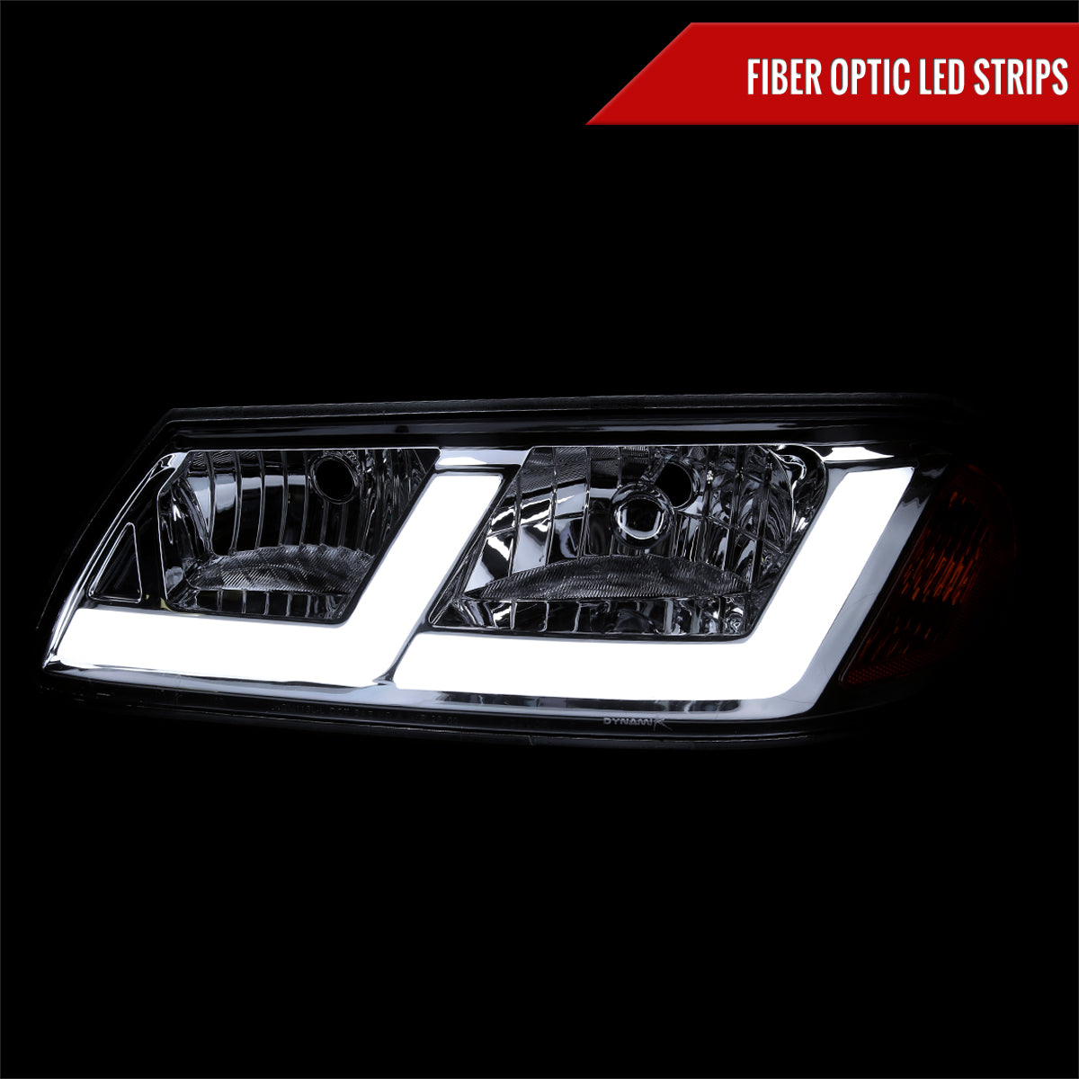 Spec-D 00-05 Chevy Impala Headlights LED Bar OEM Style Chrome