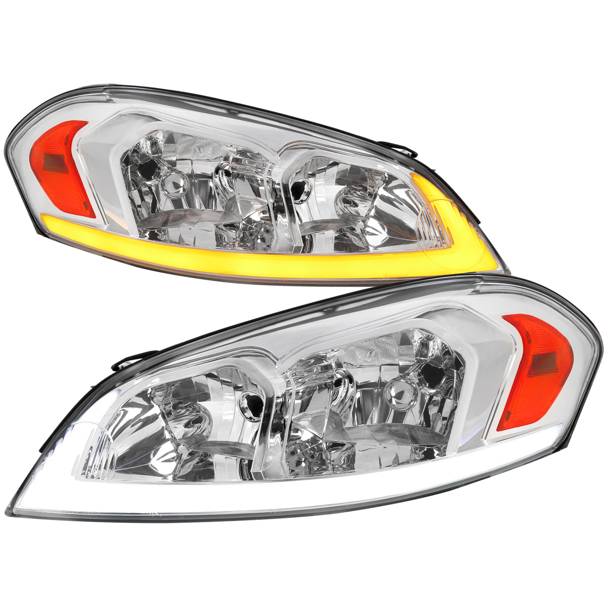 Spec-D 06-16 Chevy Impala Headlights LED Bar OEM Style.