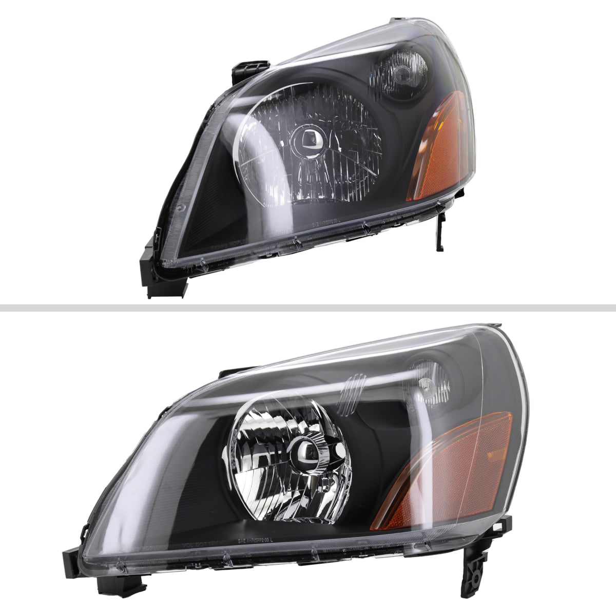 Spec-D 03-05 Honda Pilot Headlights OEM Style Matte Black/Clear