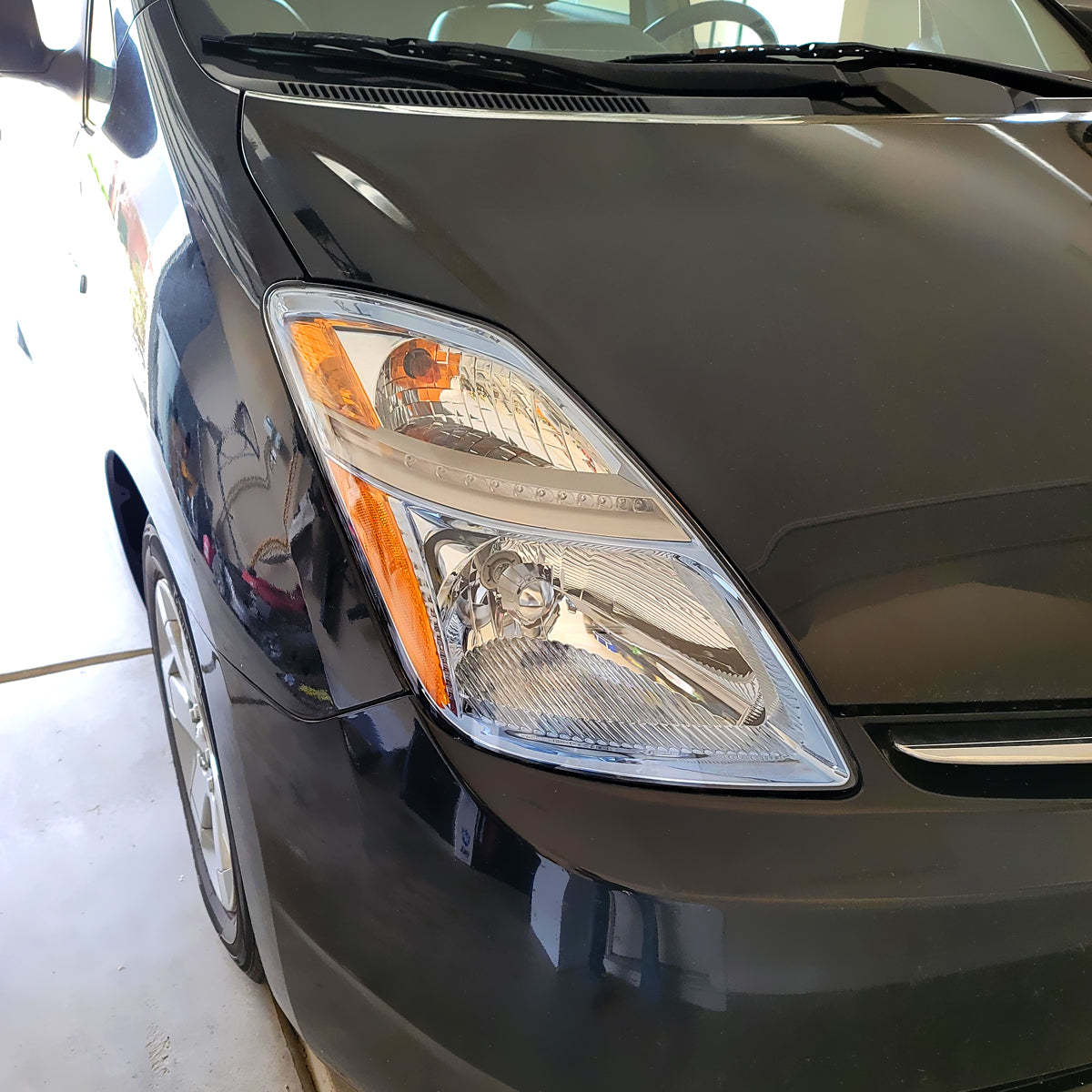 Spec-D 06-09 Prius Headlights OEM Style Amber Reflector Chrome