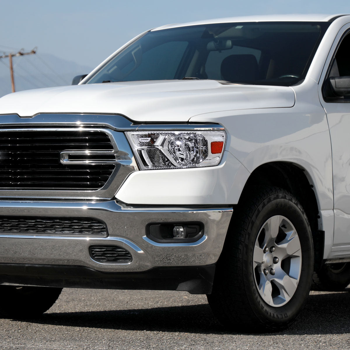 Spec-D 19-24 Ram 1500 Driver Headlight Chrome Replacement