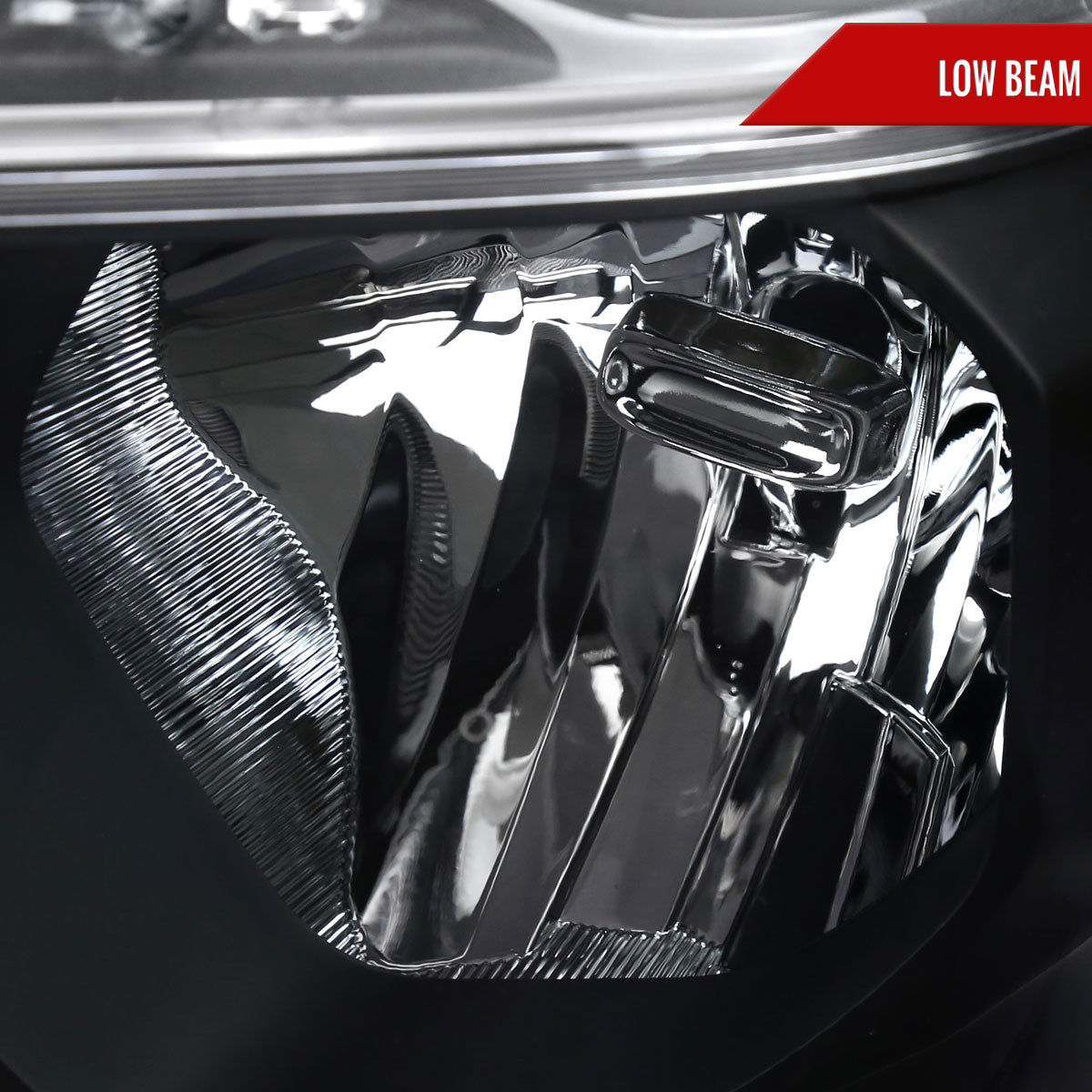 Spec-D 19-24 Ram 1500 Headlights OEM Style Amber Reflectors Black