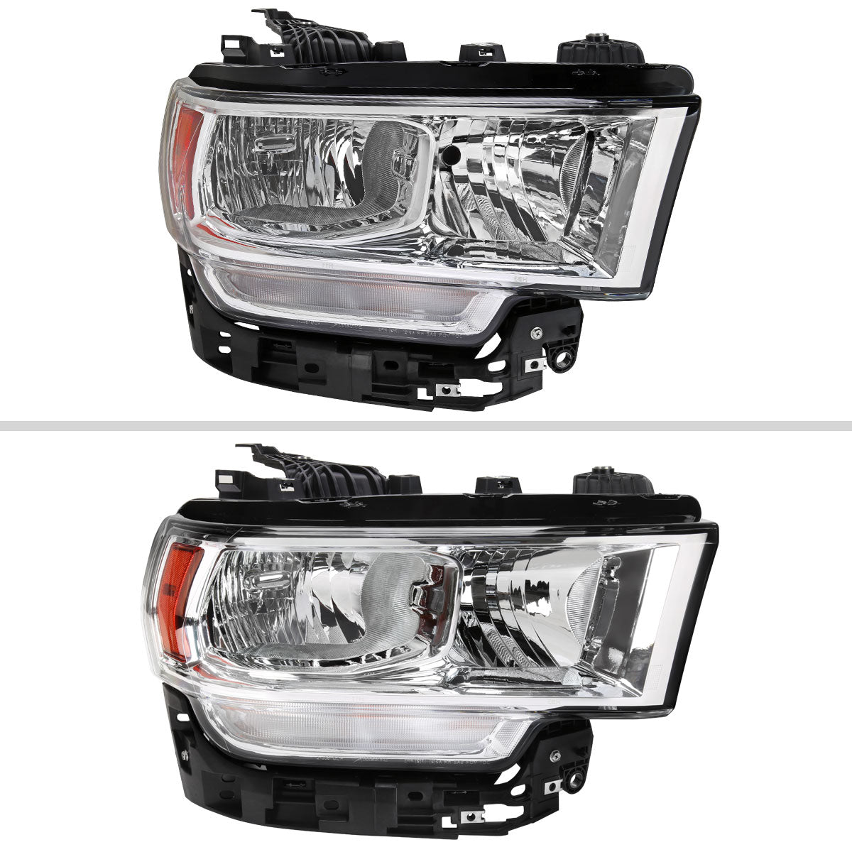 Spec-D 19-24 Ram 2500/3500 Passenger Headlight Chrome Replacement
