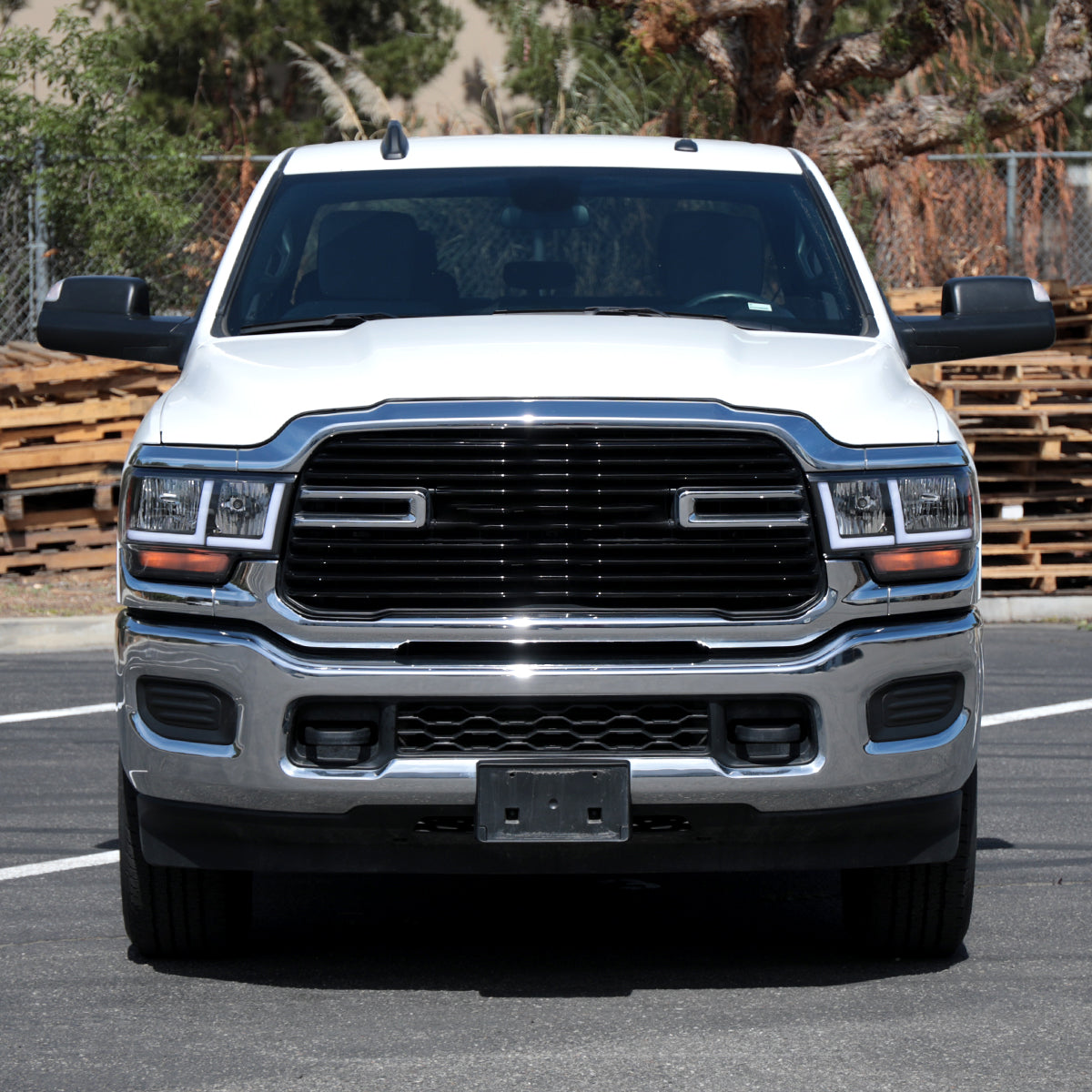 Spec-D 19-24 Ram 2500-5500 Headlights LED Bar OEM Style Matte Black