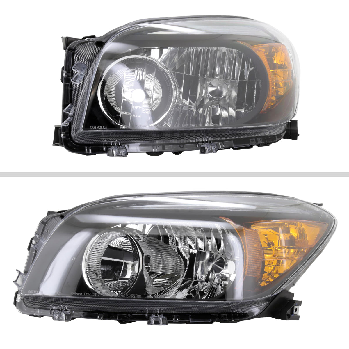 Spec-D 06-08 Toyota RAV4 OEM OEM Style Headlights Black