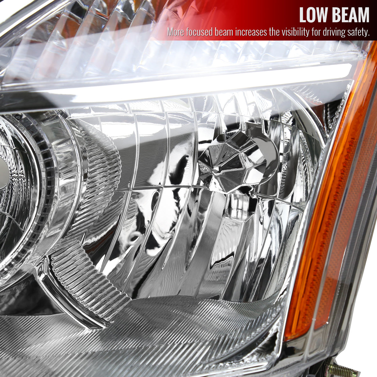 Spec-D 08-13 Nissan Rogue Driver Headlight OEM Chrome Replacement