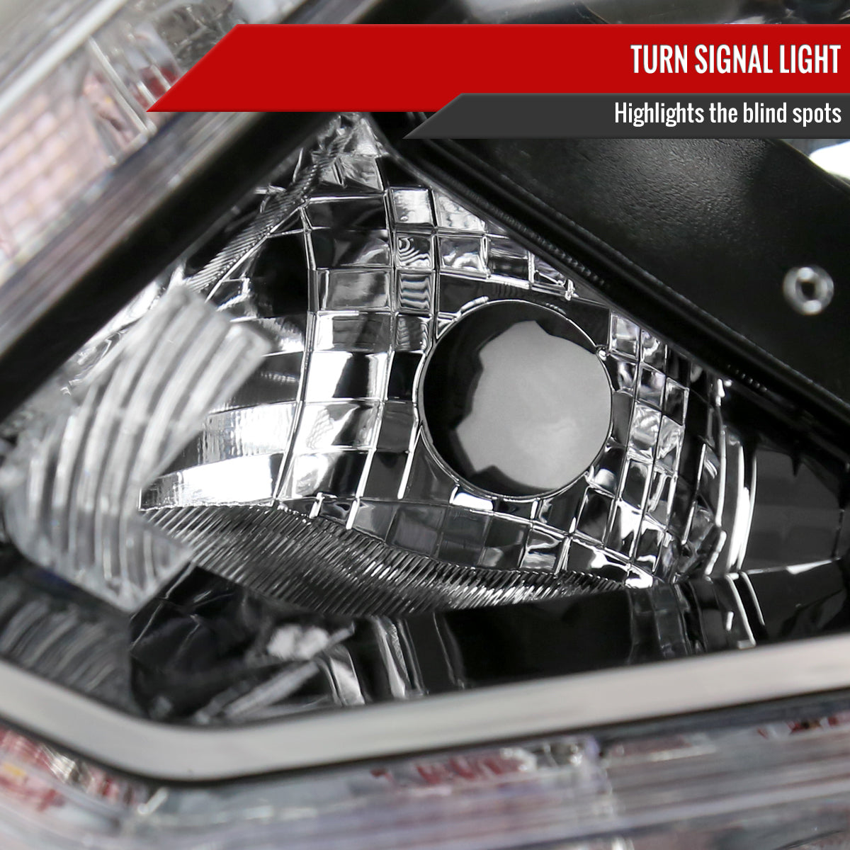 Spec-D 14-16 Nissan Rogue Headlights LED Strip OEM Style Black