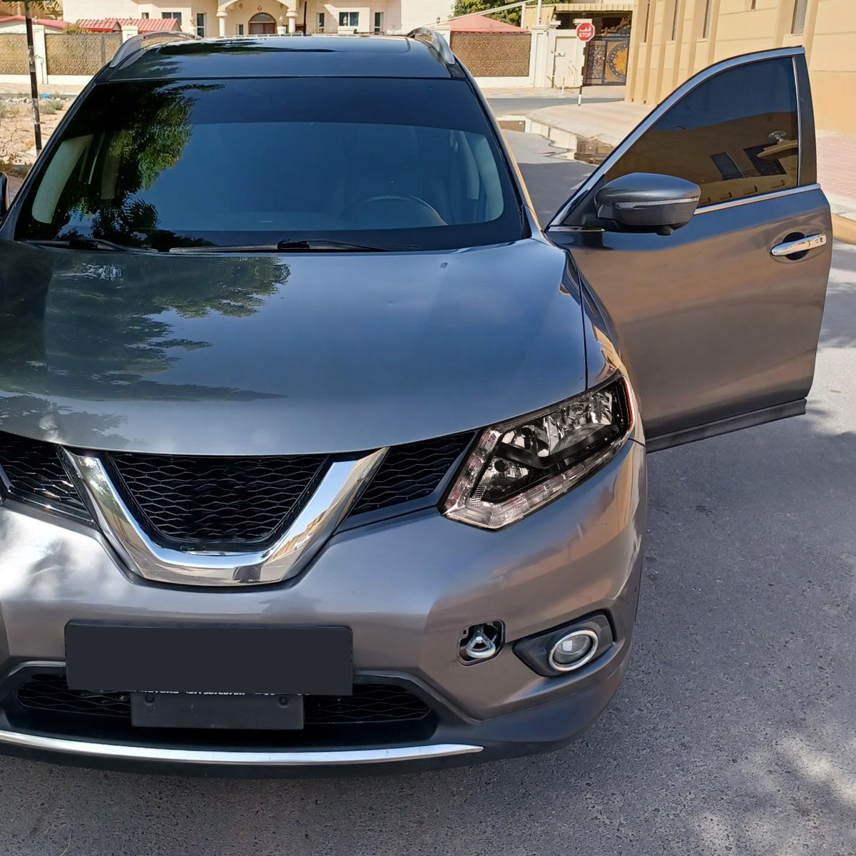 Spec-D 14-16 Nissan Rogue Headlights LED Strip OEM Style Black