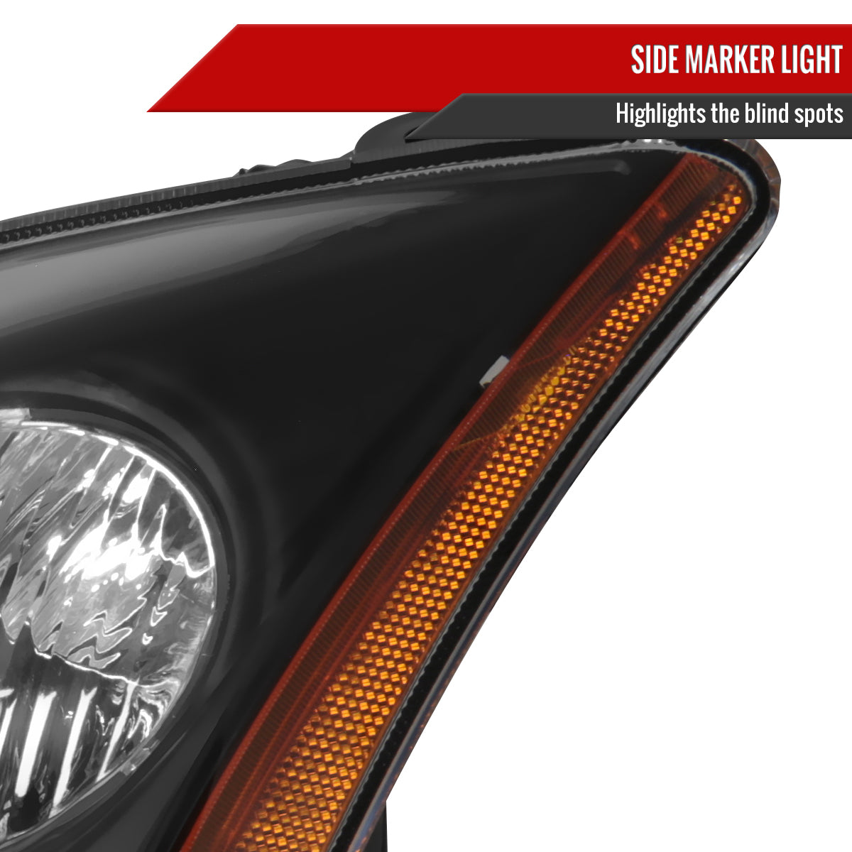 Spec-D 07-09 Nissan Sentra Headlights OEM Style Black/Clear