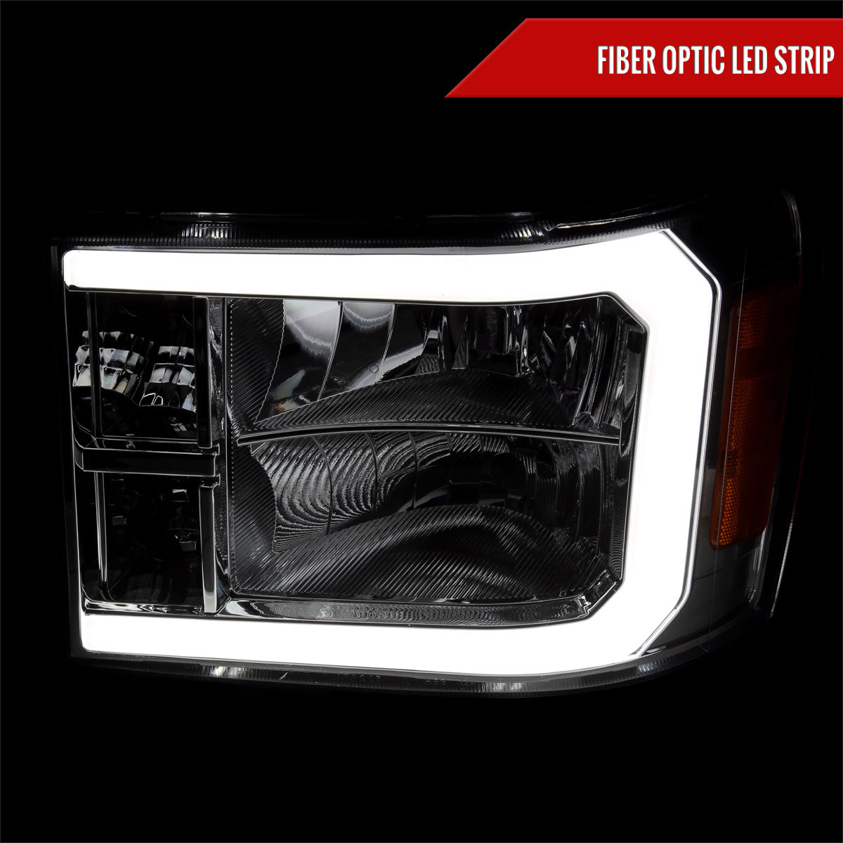 Spec-D 07-13 GMC Sierra 1500/07-14 1500HD 2500HD 3500HD Bar Headlights
