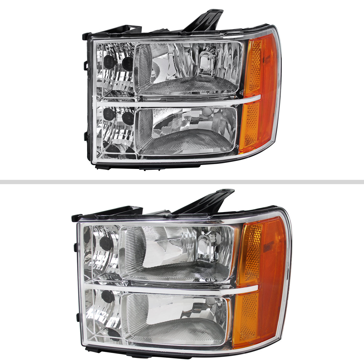 Spec-D 07-14 GMC Sierra 1500D 2500D Denali Headlights OEM Style Chrome