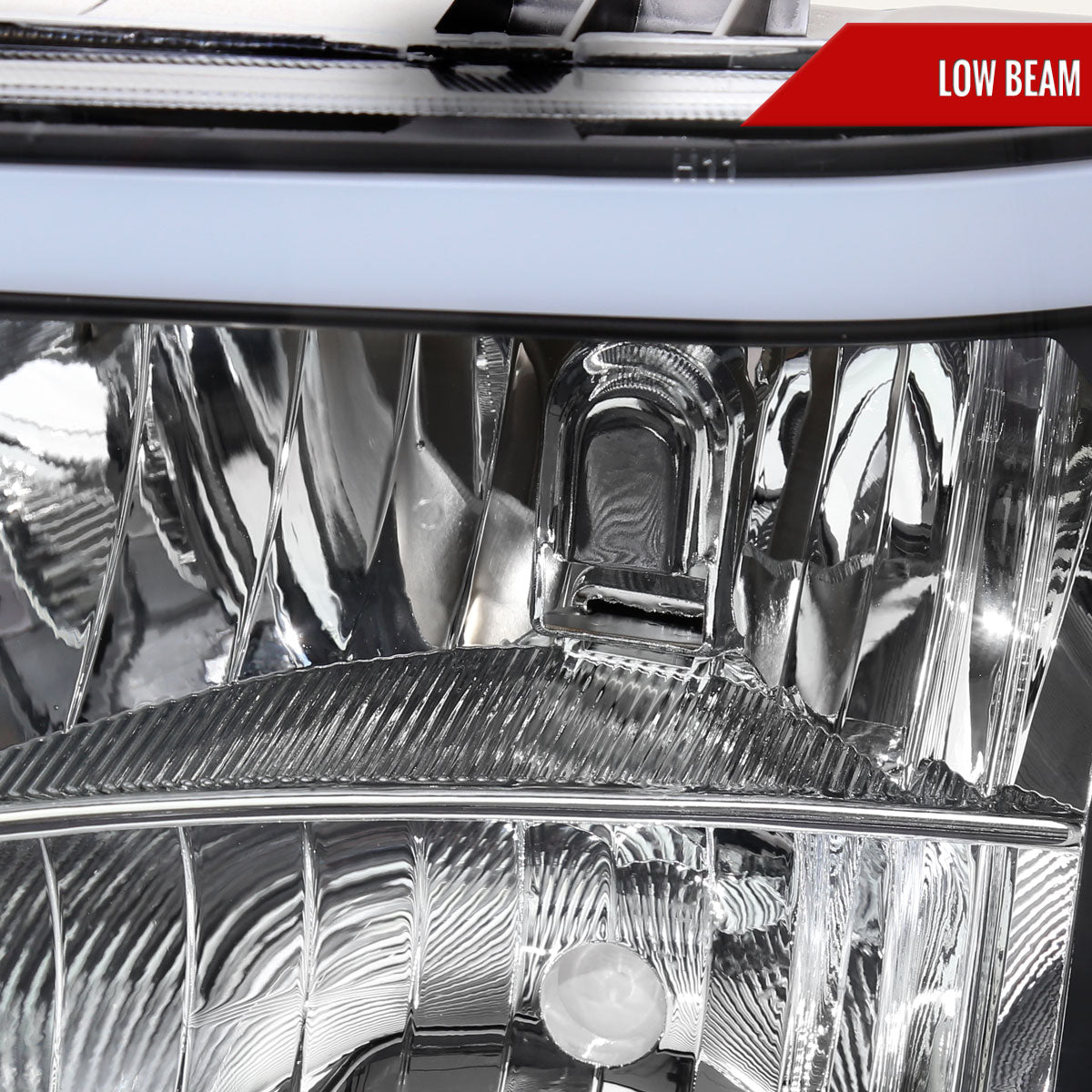Spec-D 07-13 GMC Sierra 1500/2500/3500 LED Bar OE Style Headlights Blk