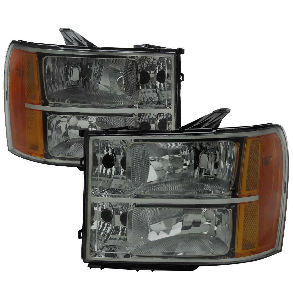 Spec-D 07-13 GMC Sierra 1500 2500HD 3500HD Smoked Headlights