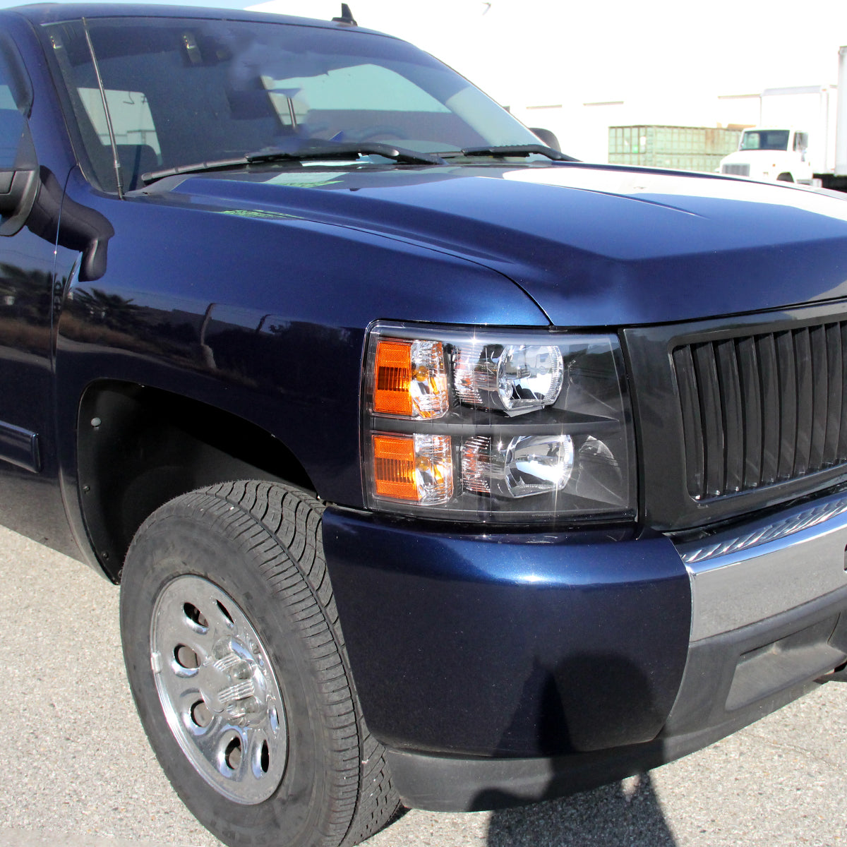 Spec-D 07-13 Silverado 1500/ 07-14 2500HD 3500HD Bar Headlights Black