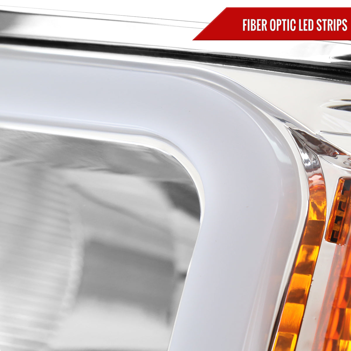 Spec-D 14-15 Chevy Silverado 1500 LED Bar OE Style Headlights Chrome