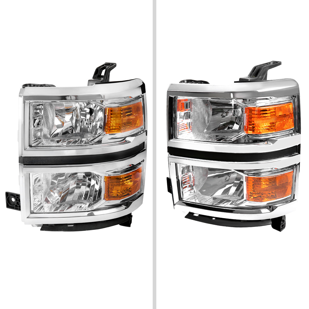 Spec-D 14-15 Chevy Silverado 1500 Headlights OEM Style Chrome