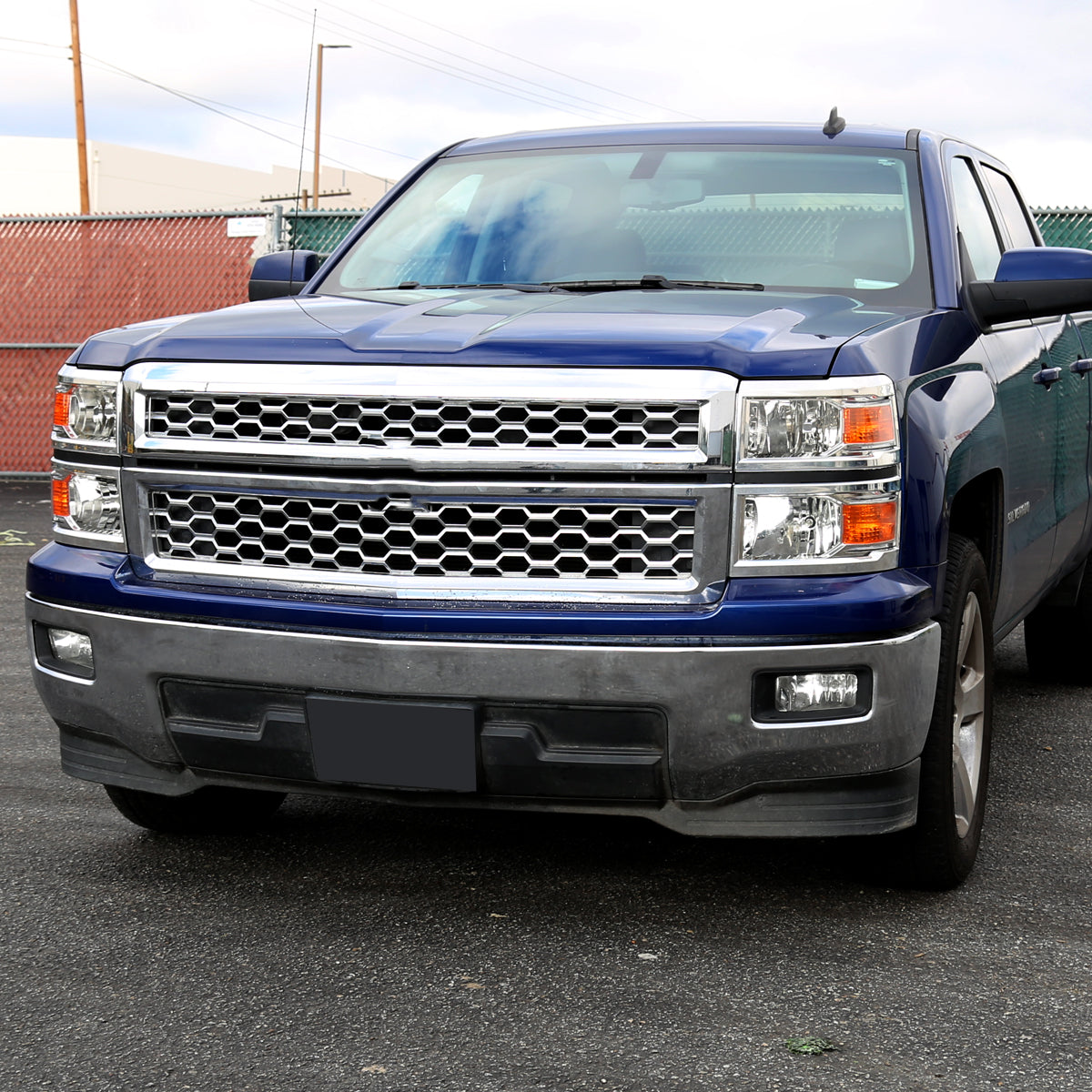 Spec-D 14-15 Chevy Silverado 1500 Headlights OEM Style Chrome