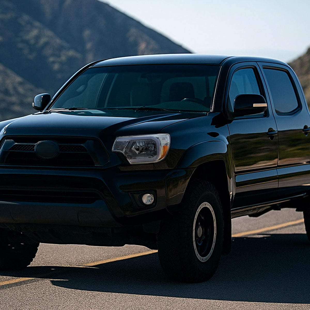 Spec-D 12-15 Tacoma Bar OEM Style with Headlights Chrome
