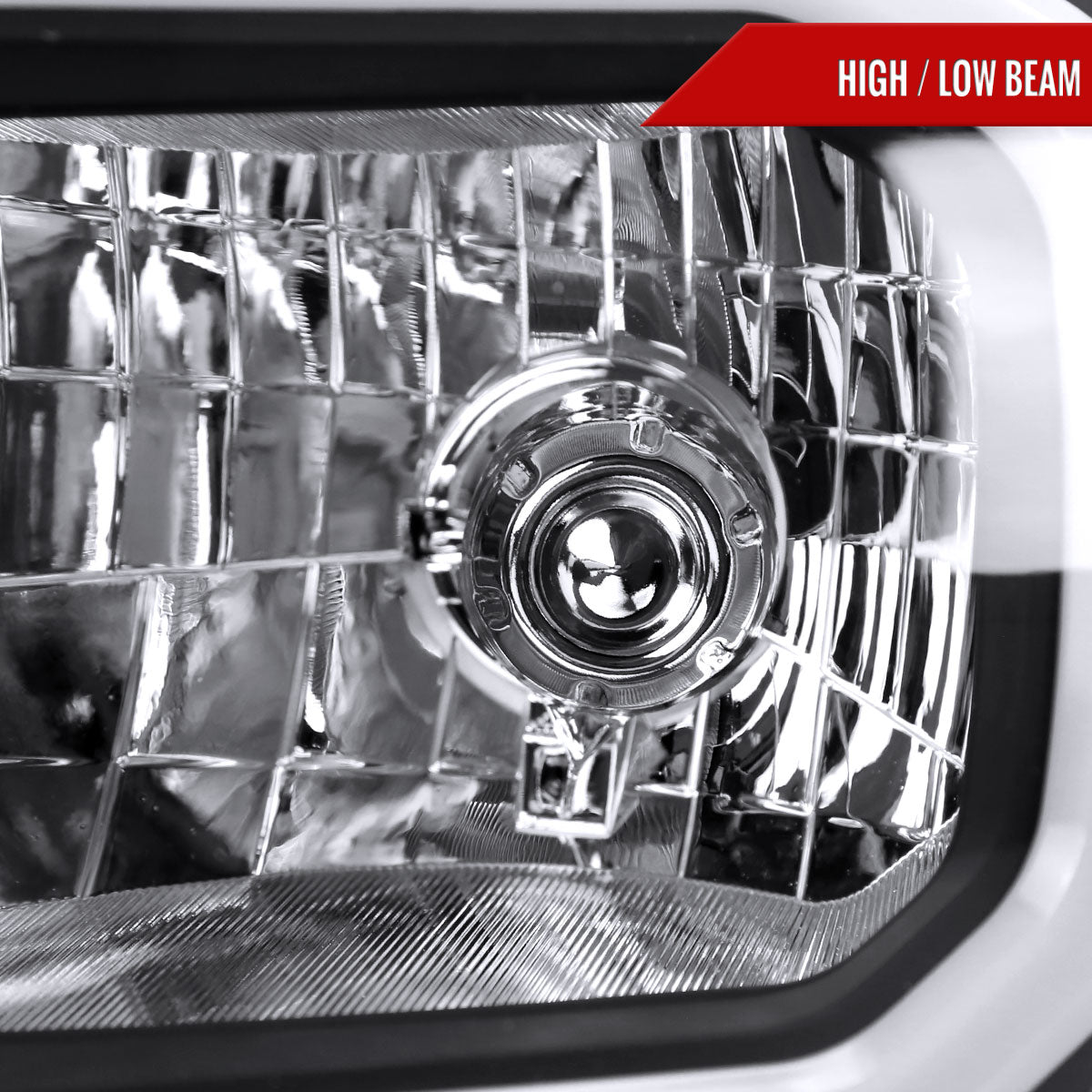 Spec-D 12-15 Tacoma Bar OE Style with Amber Reflector Headlights Black