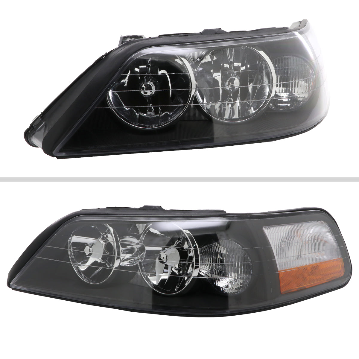 Spec-D 05-11 Lincoln Town Car Headlights OEM Style Black/Clear