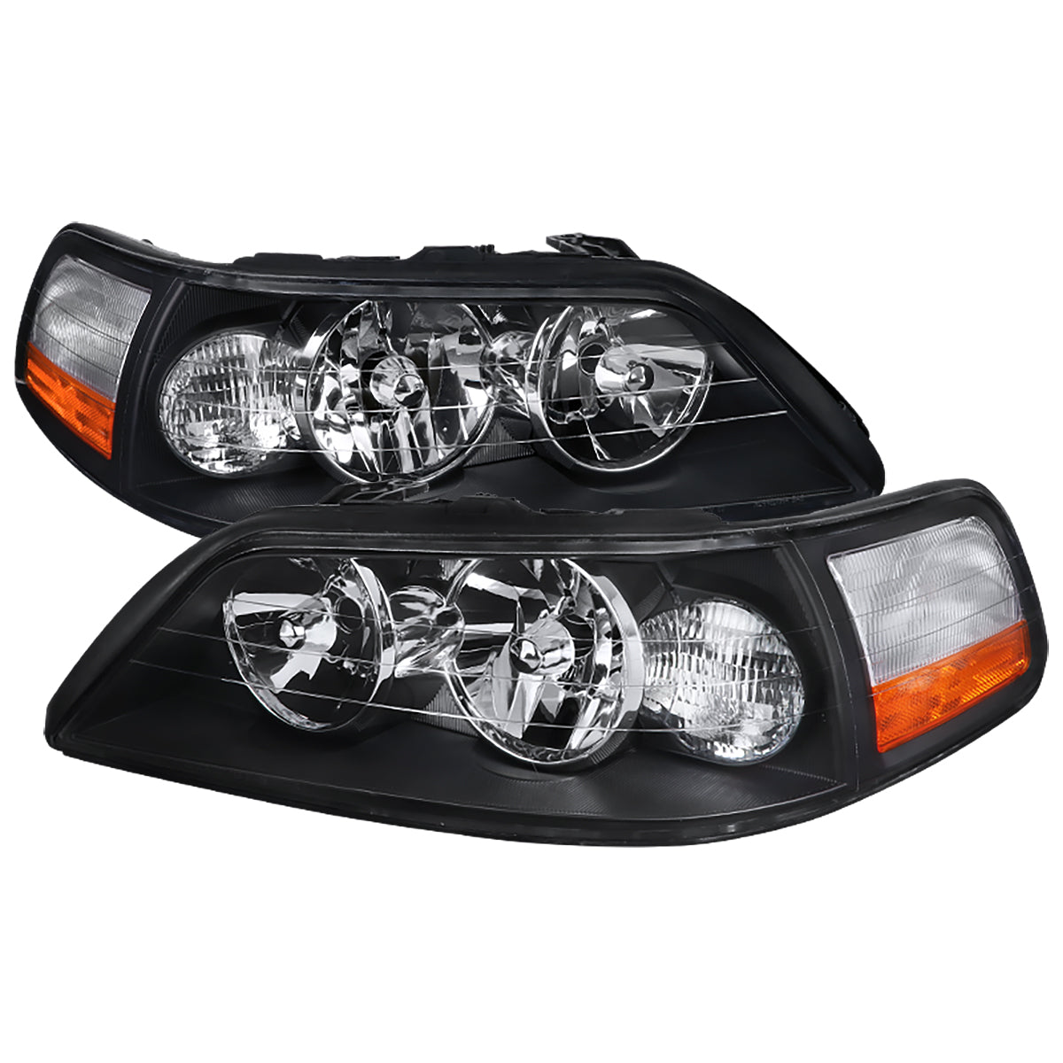 Spec-D 05-11 Lincoln Town Car Headlights OEM Style Black/Clear