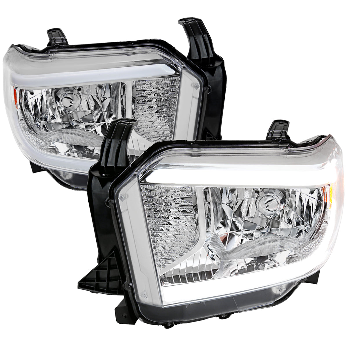 Spec-D 14-21 Tundra LED Bar Headlights OEM Style Chrome