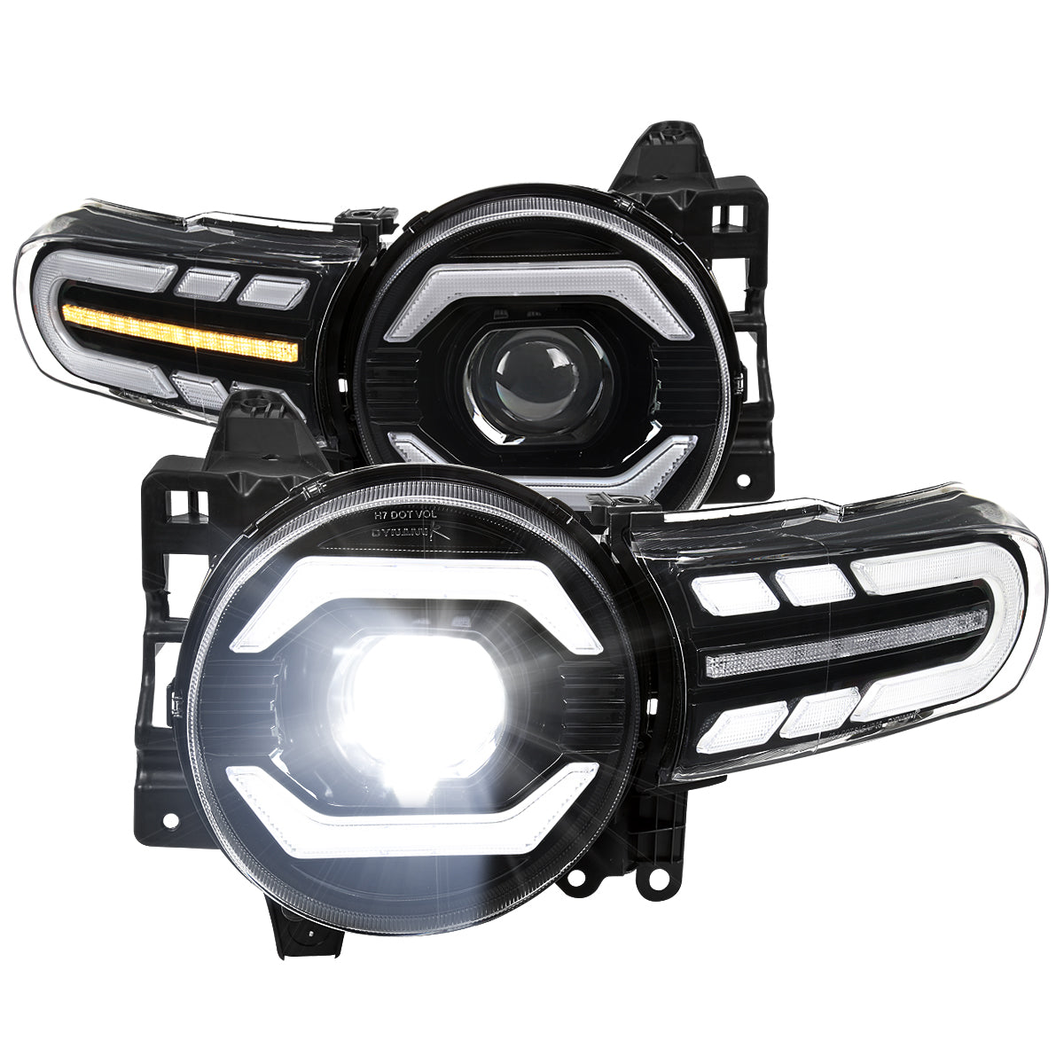 Spec-D 07-14 Toyota FJ Cruiser Headlights Full LED Sequential Black