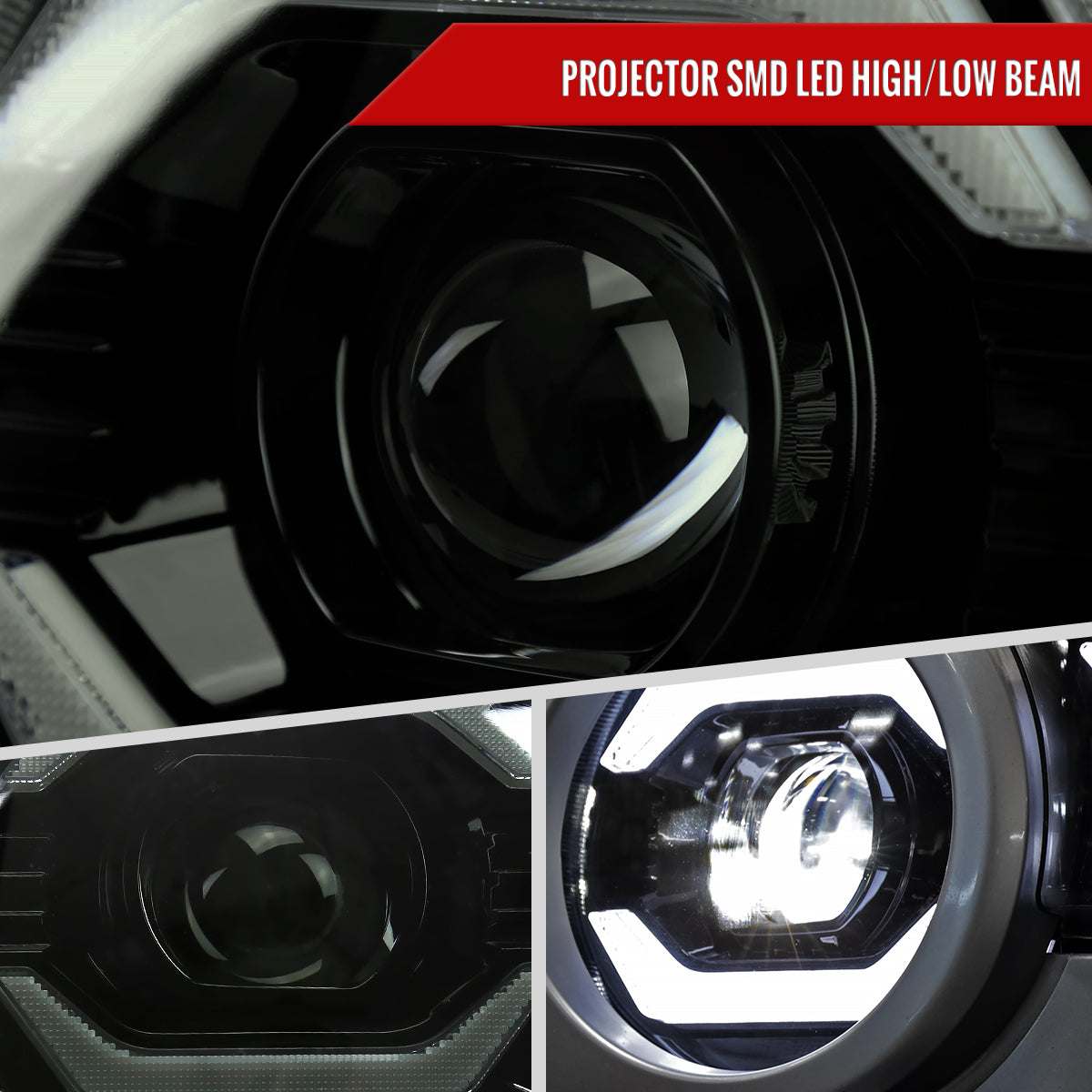 Spec-D 07-14 FJ Cruiser Projector Headlights with SEQ Turn Blk Smoked