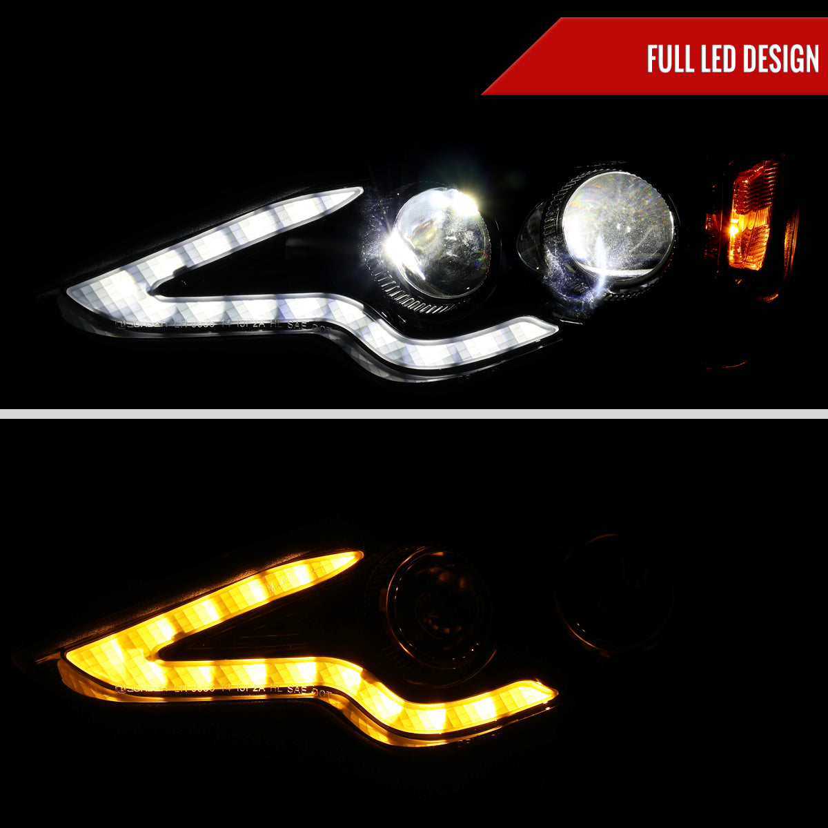 Spec-D 14-16 Lexus IS250 IS350 Projector Headlights Jet Black/Clear