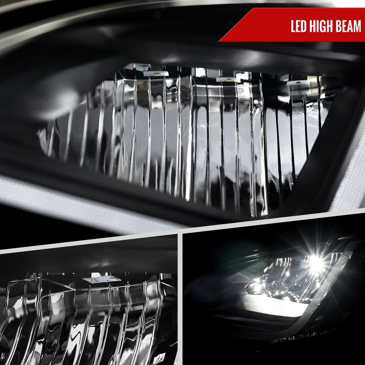 Spec-D 19-24 Chevy Malibu Headlights Switchback Sequential LED Black