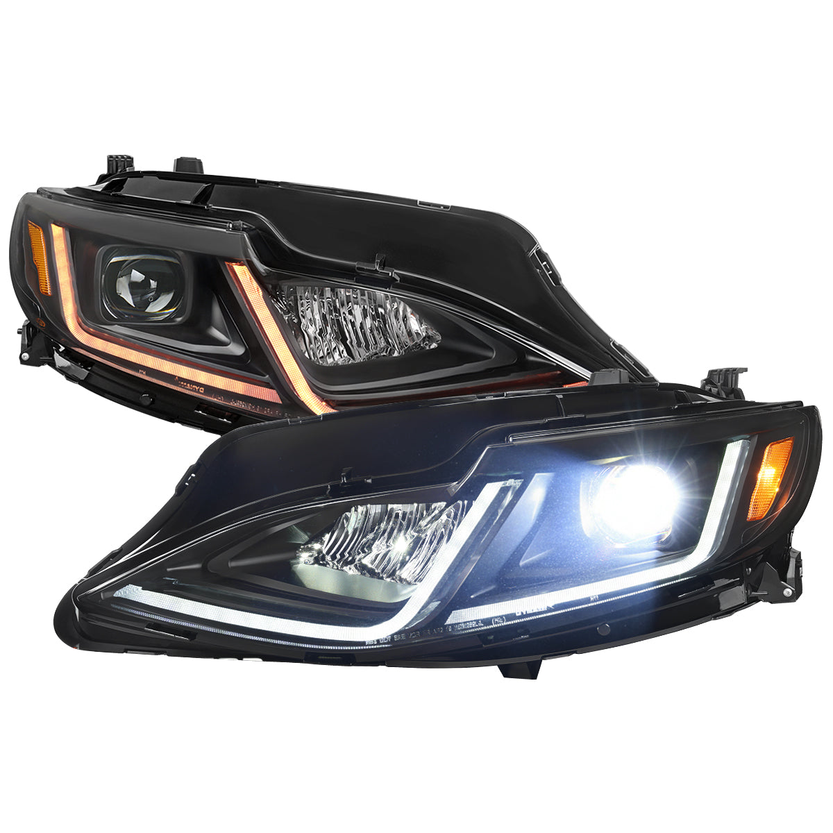 Spec-D 19-24 Chevy Malibu Headlights Switchback Sequential LED Black