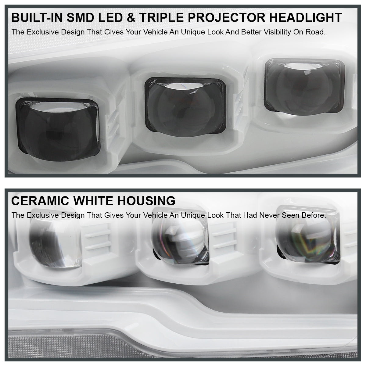 Spec-D 10-18 Ram 1500 2500 3500 /Ram Classic SEQ Pro Headlights White