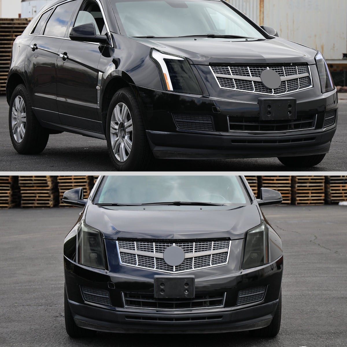 Spec-D 10-16 Cadillac SRX Projector Headlights SEQ LED Black/Smoked