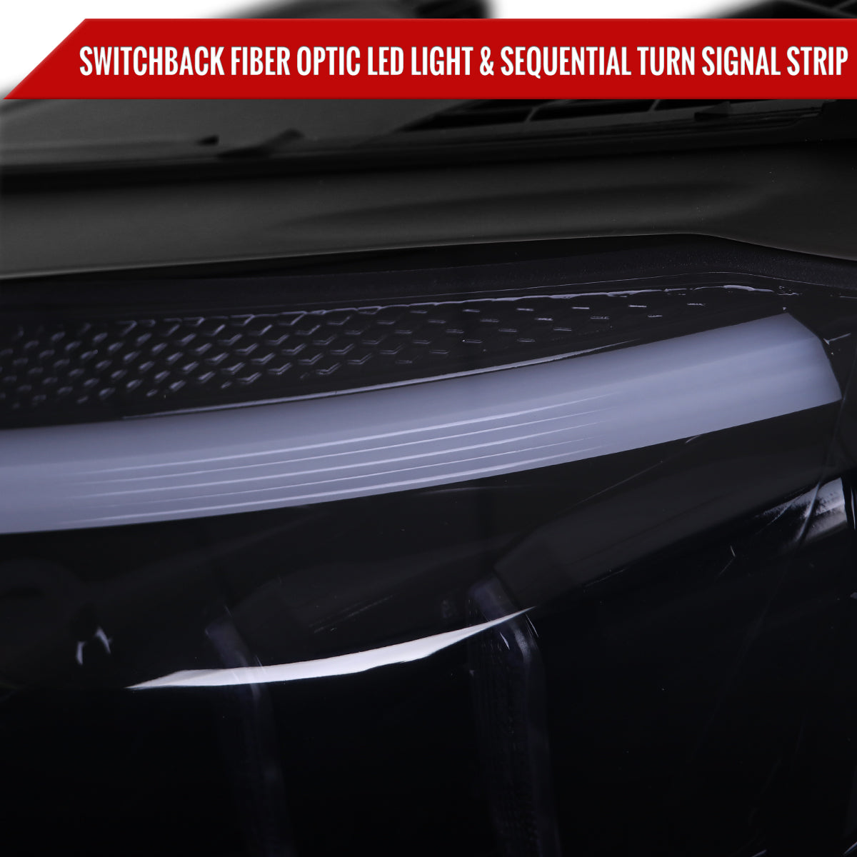 Spec-D 15-18 Mercedes C-Class W205 Headlights SEQ LED Blacl/Smoked
