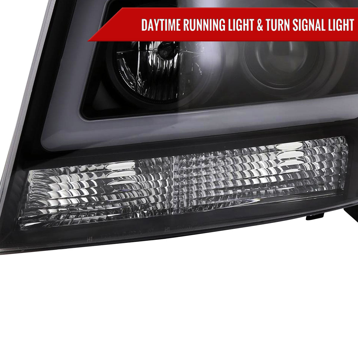 Spec-D 07-13 Avalanche 07-14 Tahoe Suburban Projector Headlights Black