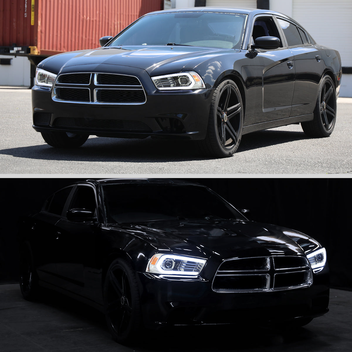 Spec-D 11-14 Dodge Charger Projector HID Headlight Chrome