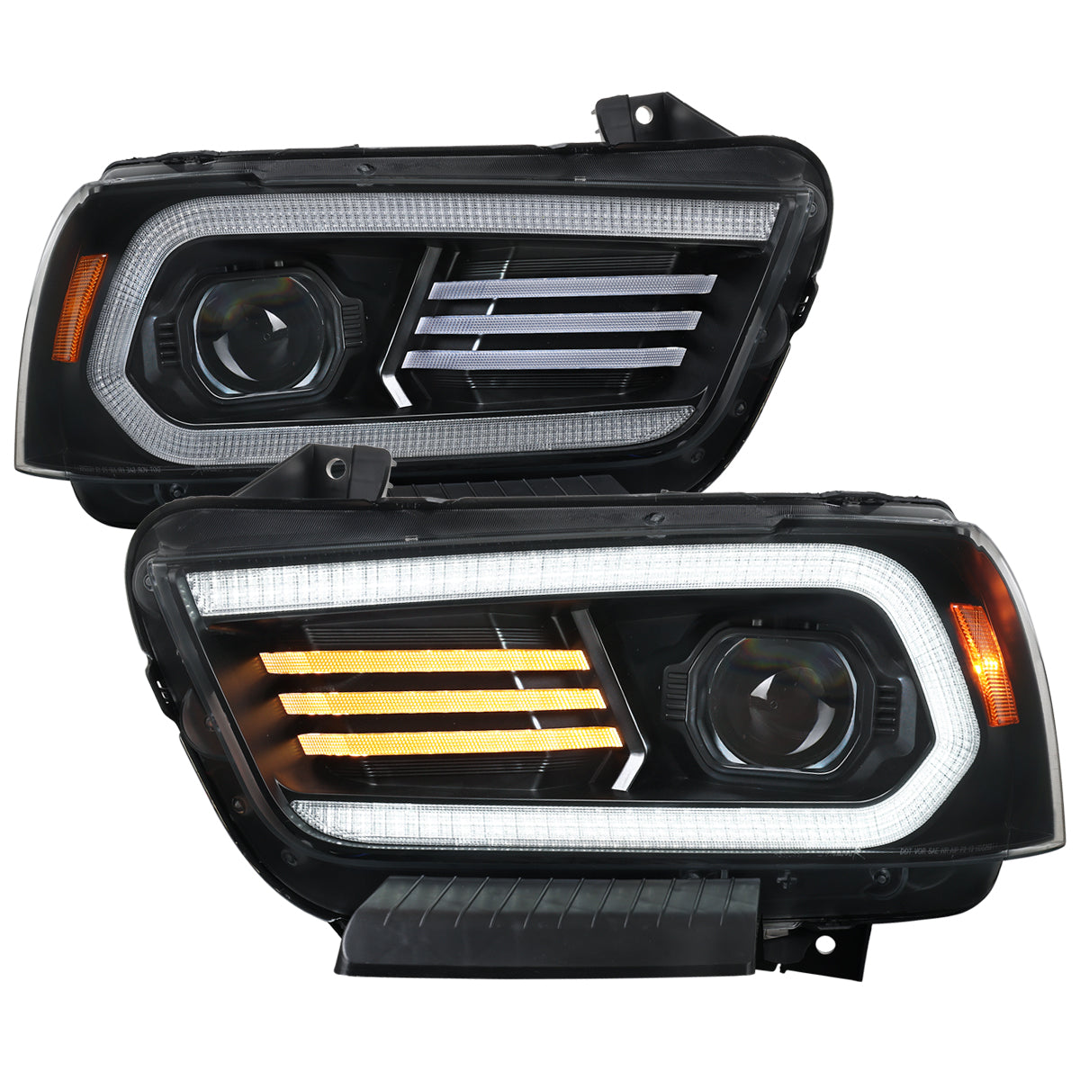 Spec-D 11-14 Dodge Charger Projector HID Headlight Black